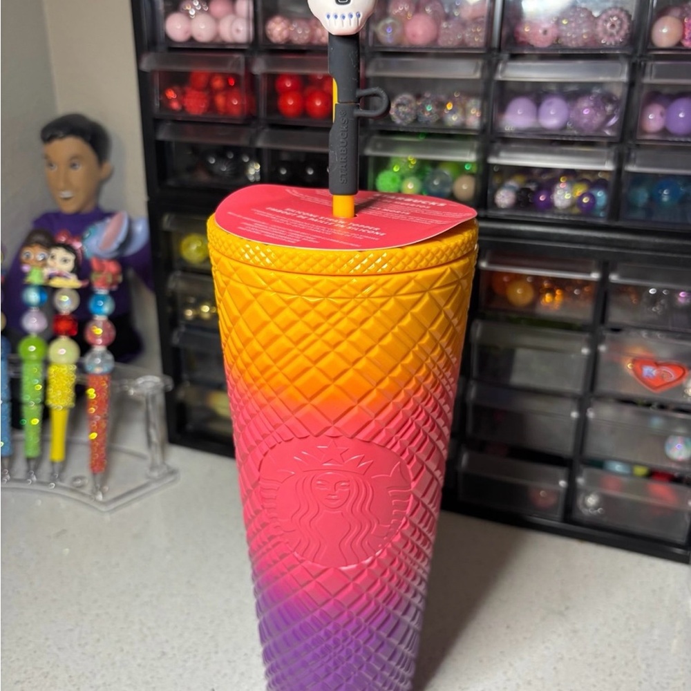Starbucks Dia de Muertos Day Of The Dead 2024 Tumbler 2024 w/ Skull Topper NEW